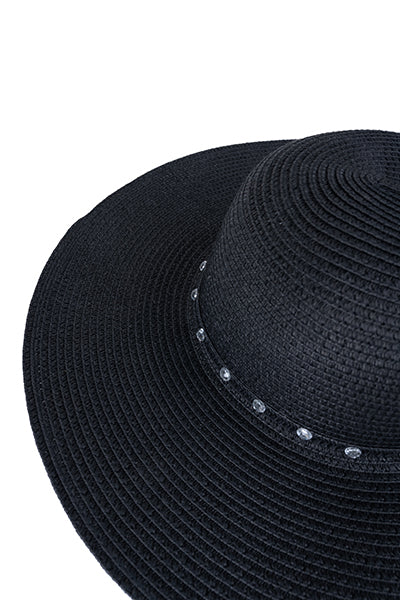 Sombrero fedora brillos NEGRO