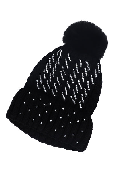 Gorro tejido trenzado NEGRO