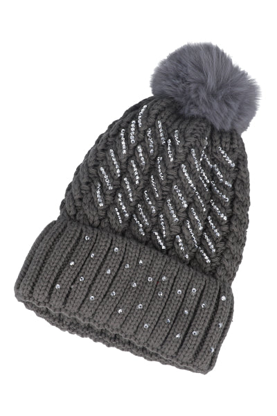 Gorro tejido trenzado GRIS