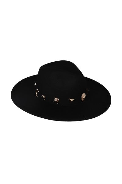 Sombrero fedora aplicaciones NEGRO