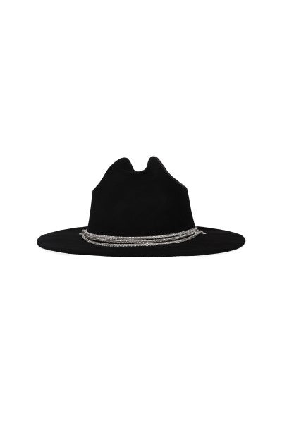 Sombrero fedora ajustable NEGRO