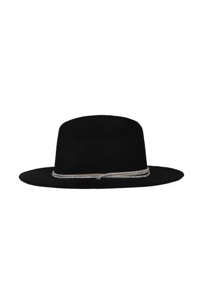 Sombrero fedora ajustable NEGRO