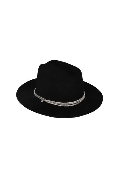 Sombrero fedora ajustable NEGRO