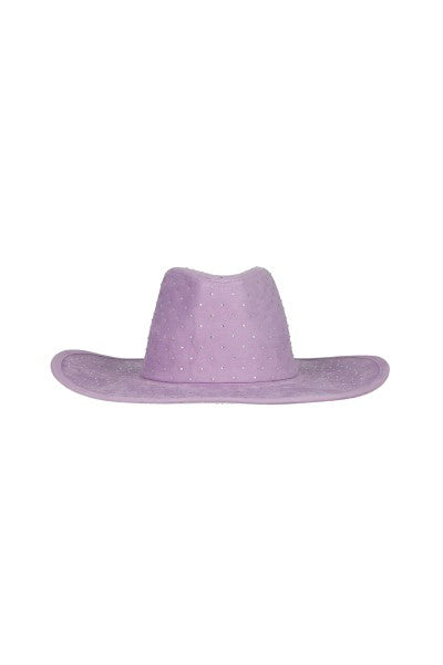 Sombrero fedora brillos LILA