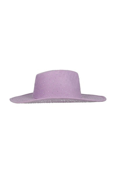 Sombrero fedora brillos LILA