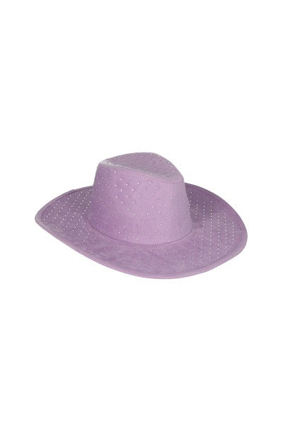 Sombrero fedora brillos LILA