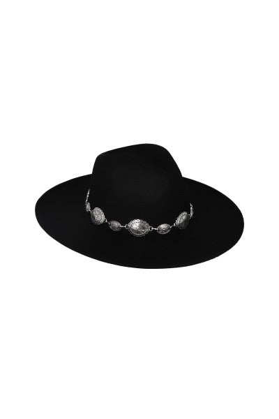 Sombrero fedora hebillas NEGRO