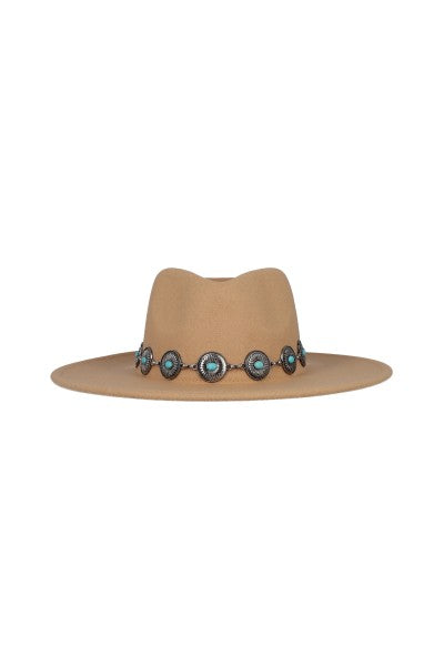 HEBILLAS FEDORA Hat CAMEL