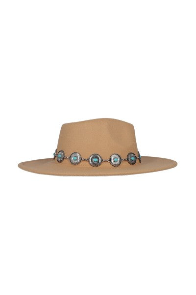 HEBILLAS FEDORA Hat CAMEL