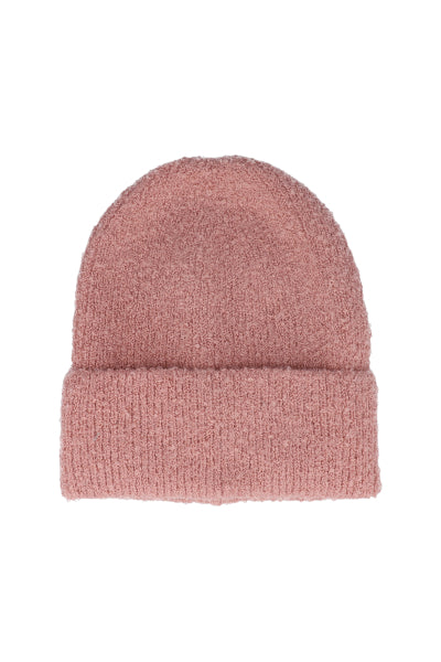 Gorro beanie tejido suave ROSA