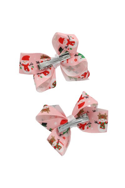 Set 2 Christmas Mushrooms PINK