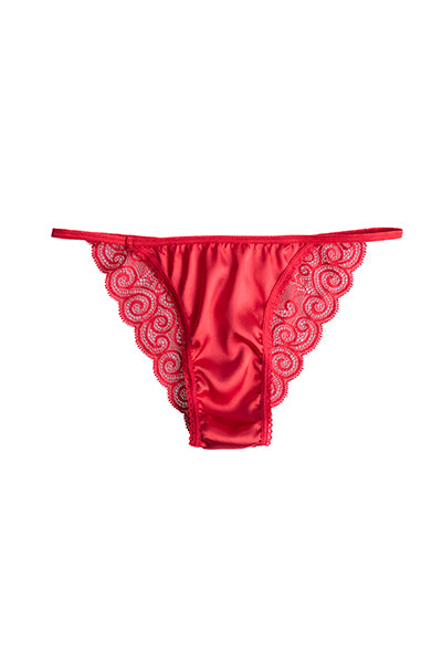 Bikini Satín Lace Tape RED