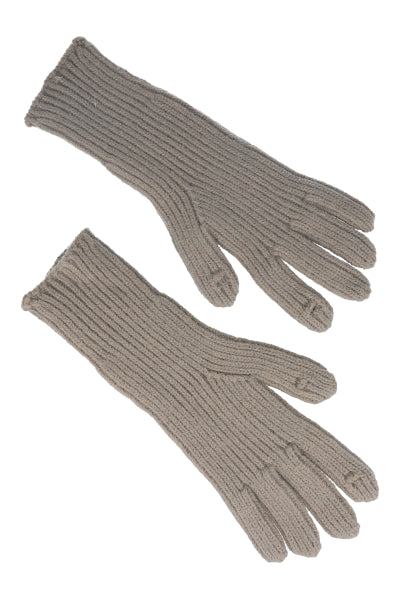 Guantes tejido acanalado TAUPE