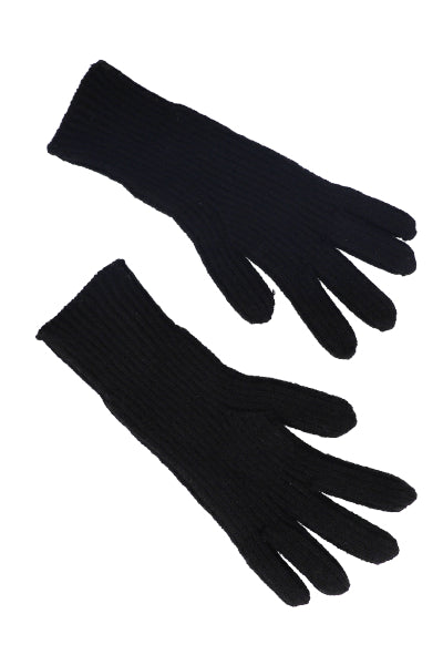 Guantes tejido acanalado NEGRO