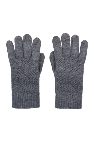 Guantes tejido jaspeado NEGRO