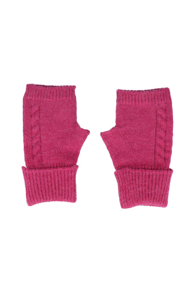 Guantes tejido trenzado ROSA