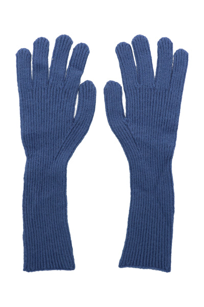 Guantes largos tejido ancho AZUL