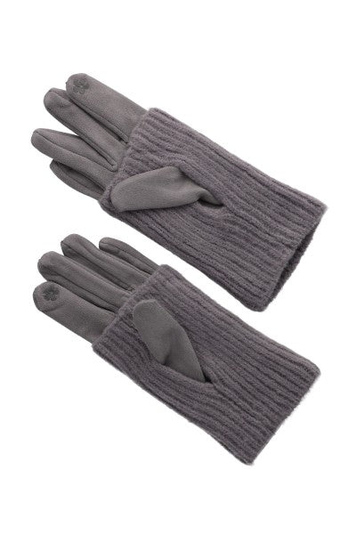 Guantes textura durazno GRIS