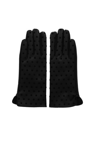 Guantes efecto piel puntos NEGRO