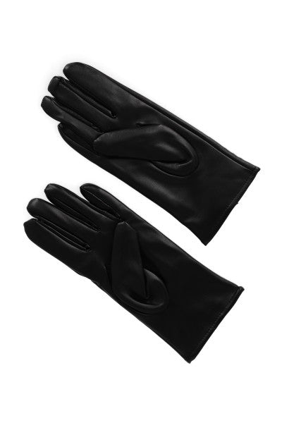 Guantes efecto piel estoperoles NEGRO