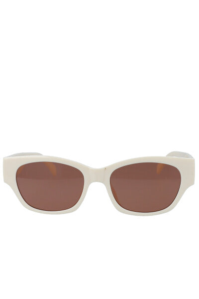 Lentes sol rectangulares bordes BEIGE