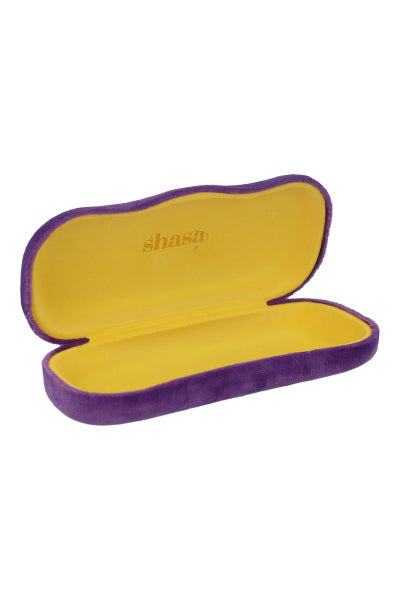 Estuche lentes textura terciopelo MORADO