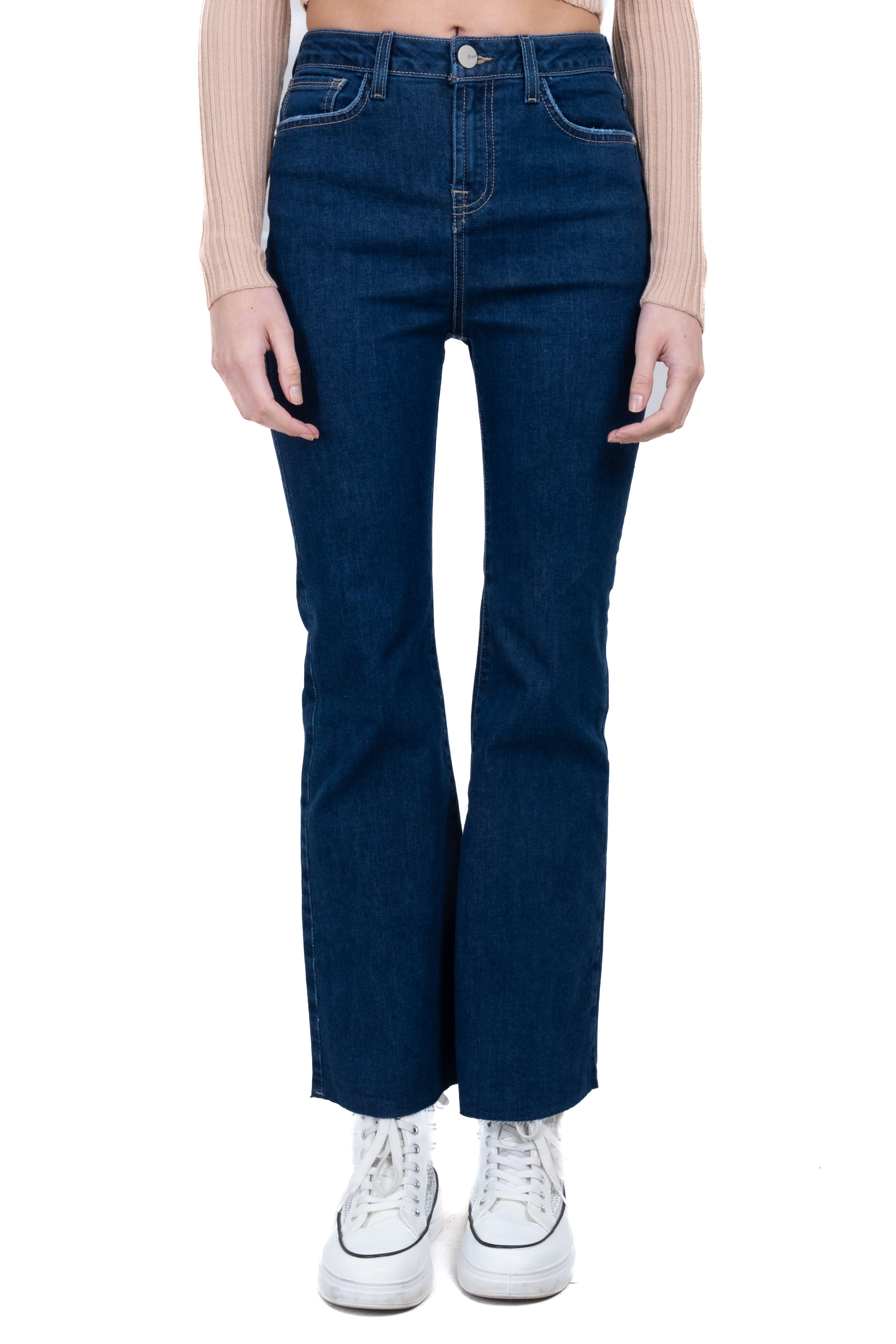 Jeans flared cintura alta DARK WASH