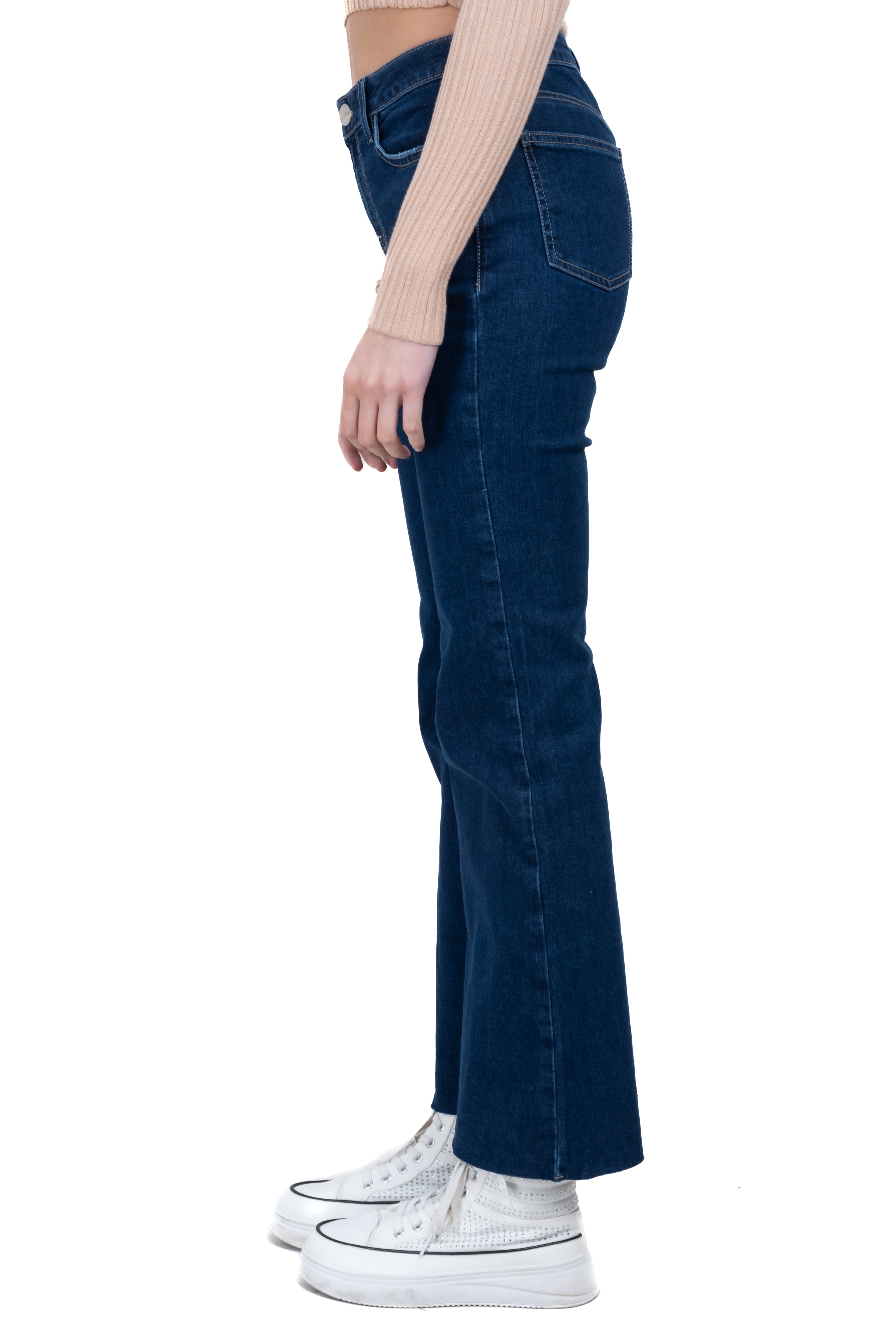 Jeans flared cintura alta DARK WASH