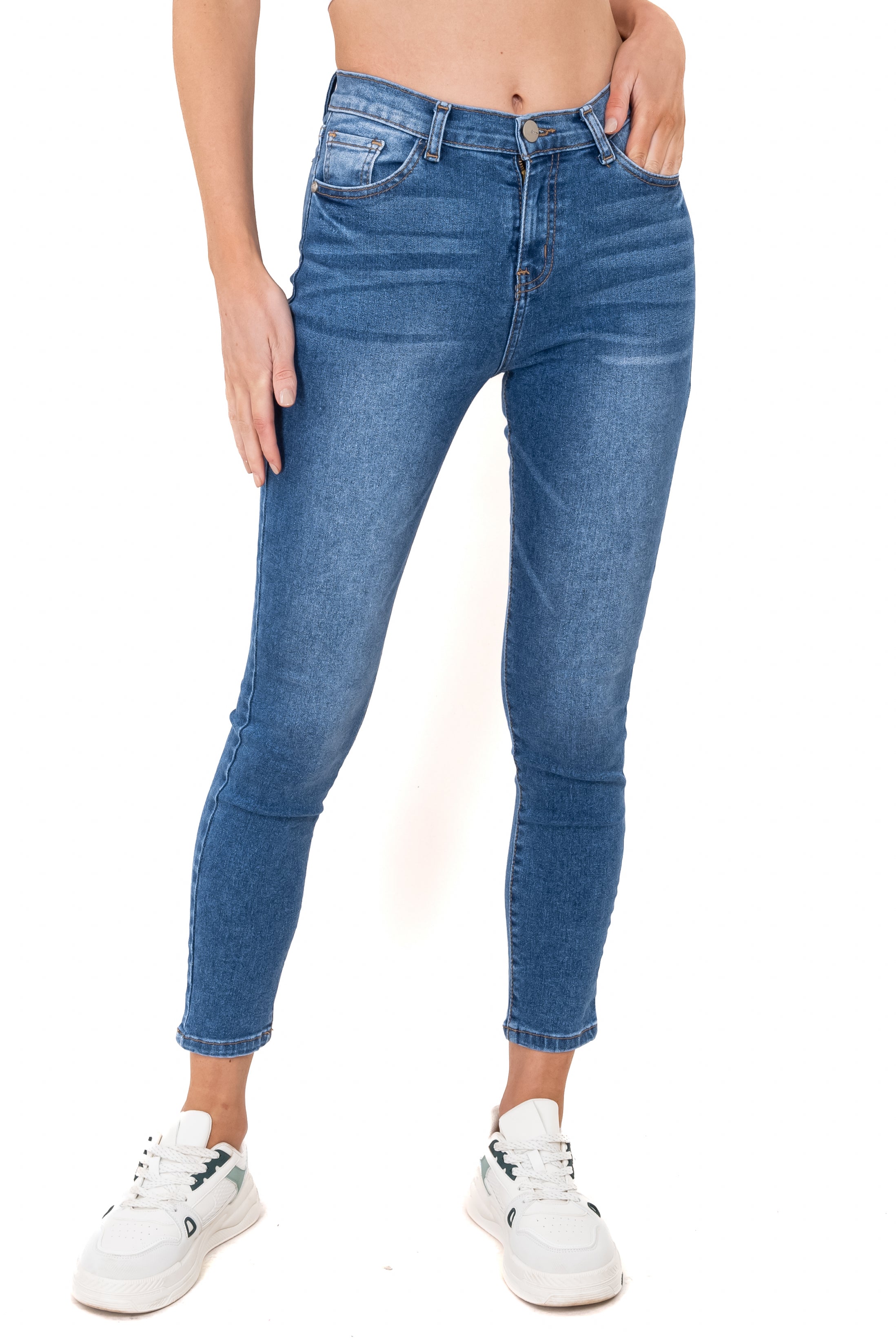 Jeans skinny efecto deslavado MEDIUM WASH