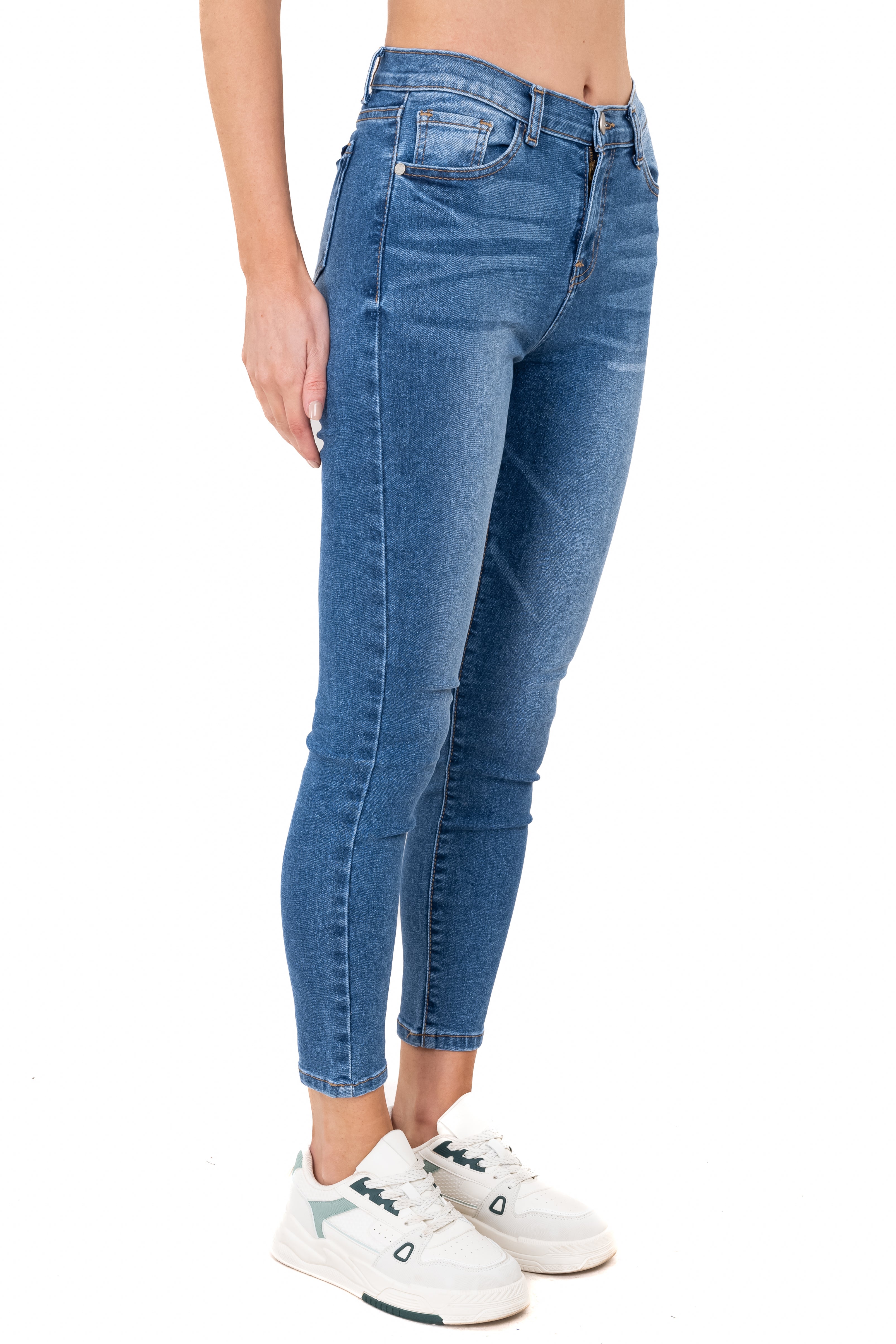 Jeans skinny efecto deslavado MEDIUM WASH