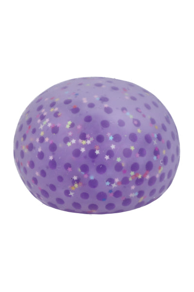 Pelota bolitas gel estrellas MORADO