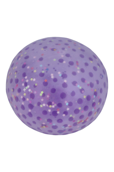 Pelota bolitas gel estrellas MORADO