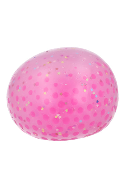 Pelota bolitas gel estrellas ROSA