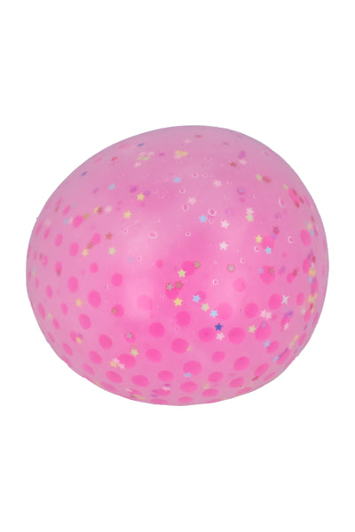 Pelota bolitas gel estrellas ROSA