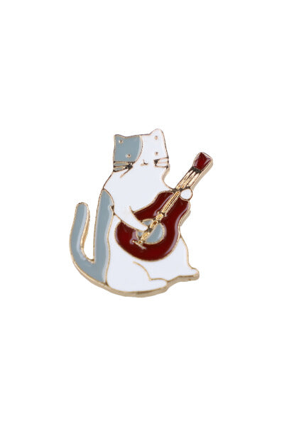 Pin Gato Guitarra BLANCO