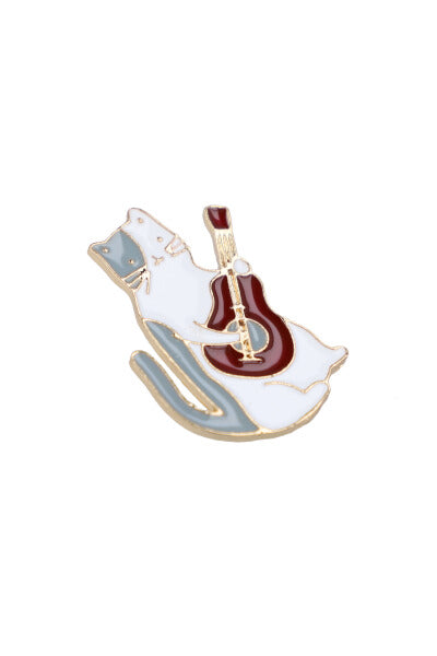 Pin Gato Guitarra BLANCO