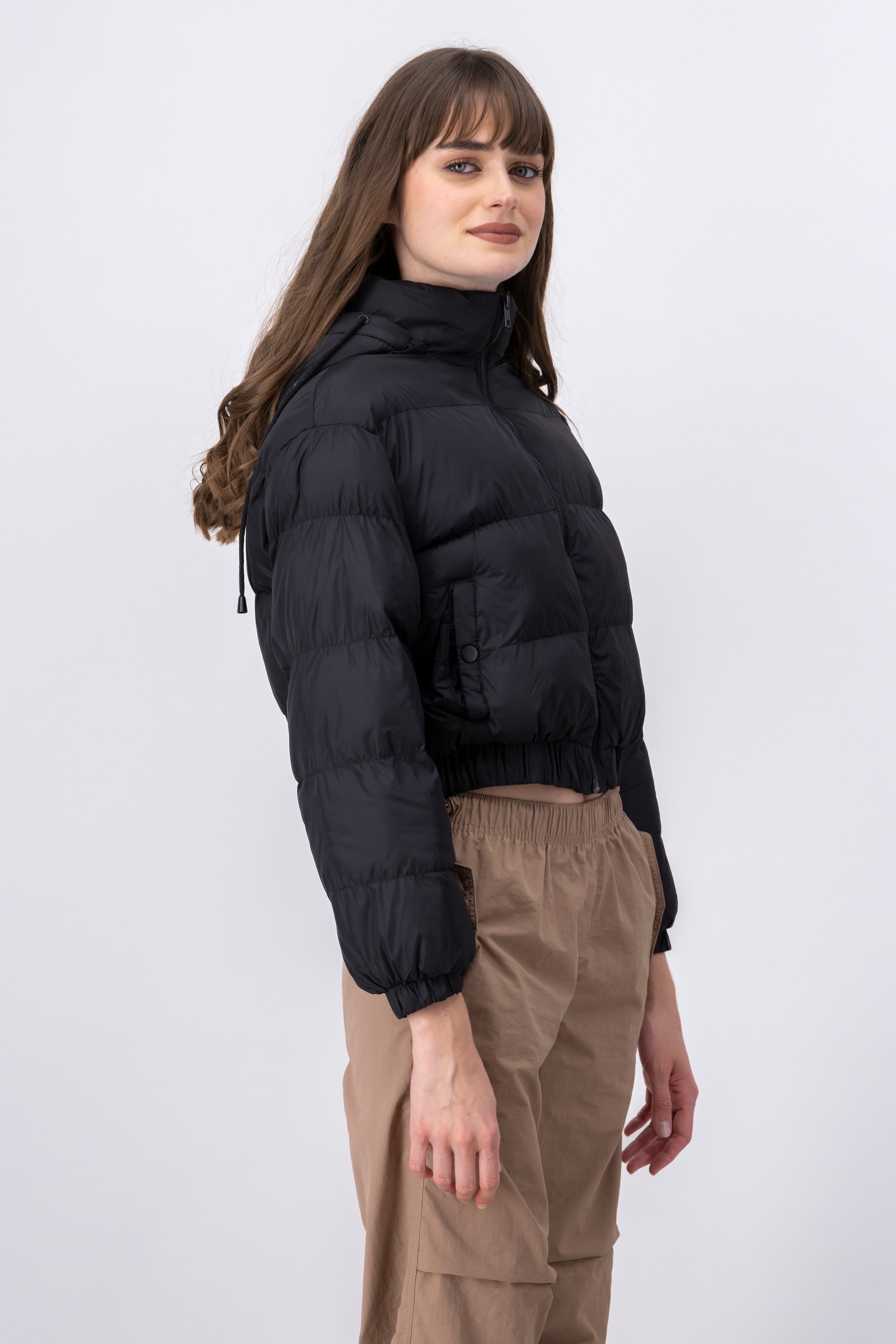 Capitonada Crop Chamarra BLACK