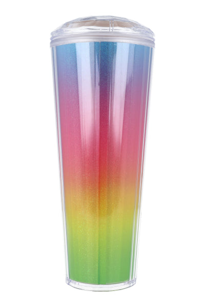 Vaso doble pared degradado MULTICOLOR