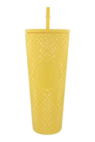 Vaso monocolor textura AMARILLO