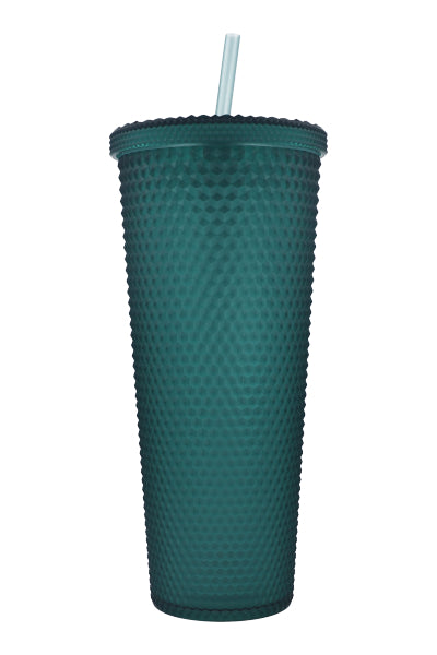 vaso textura diamante mate 720  ml VERDE