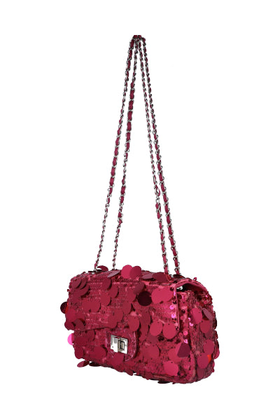 Bolsa midi crossbody lentejuelas ROSA