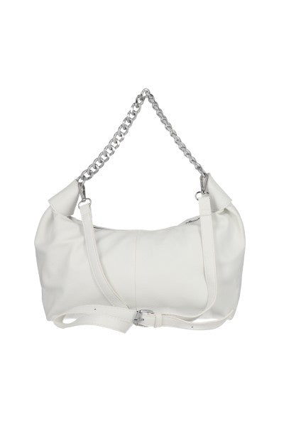 Bolsa midi hobo asa cadena BLANCO