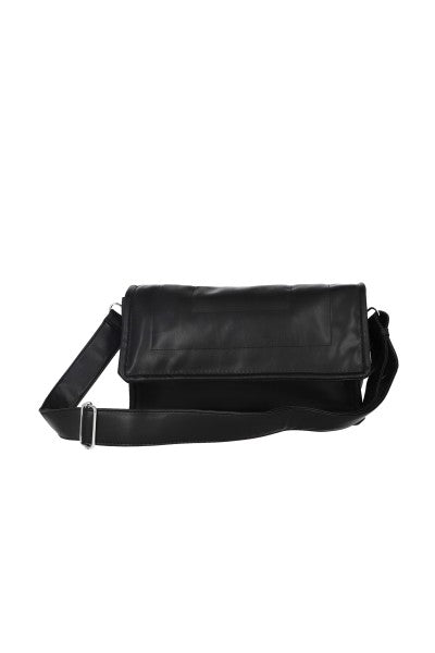 Bolso crossbody puffer efecto piel NEGRO