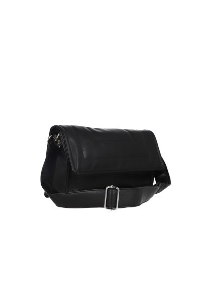 Bolso crossbody puffer efecto piel NEGRO