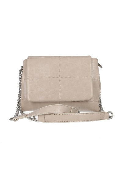 Bolsa midi efecto piel crackeado BLANCO