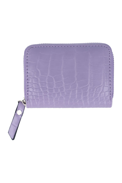 Cartera monocolor textura croco MORADO