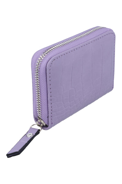 Cartera monocolor textura croco MORADO