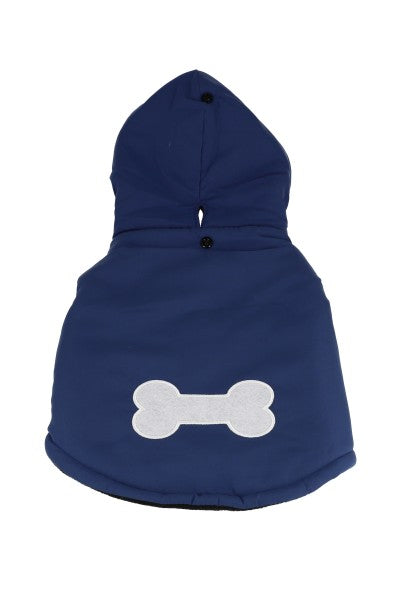 Chamarra hoodie mascota huesito AZUL