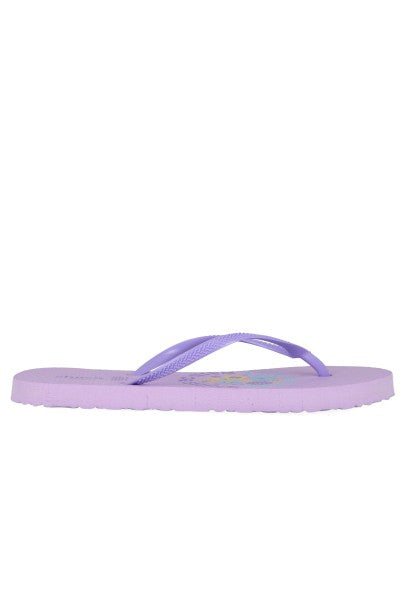 Flip flops estampado flores frase LILA