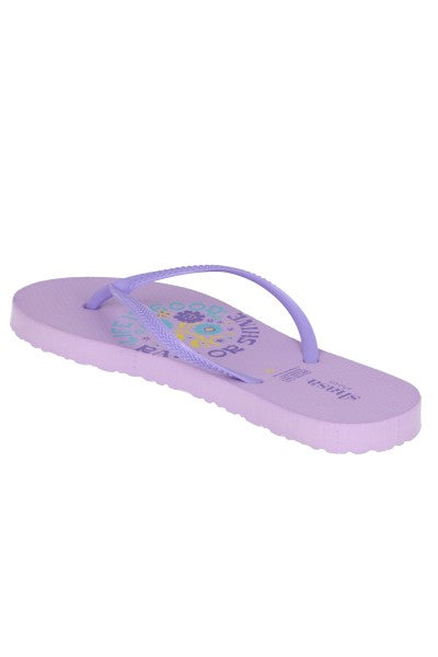 Flip flops estampado flores frase LILA